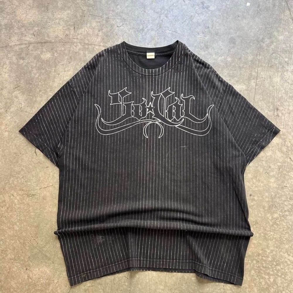 Vintage 90's y2k No Fear So Cal Striped T Shirt Size XL